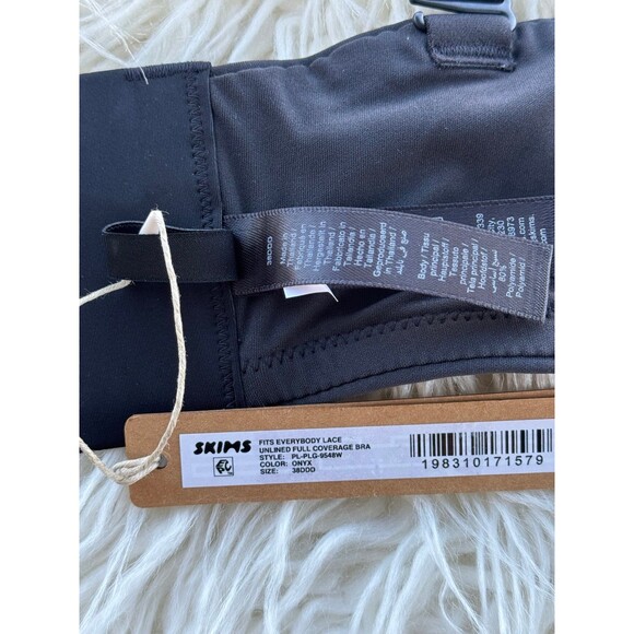 Skims Fits Everybody Lace Unlined Full Coverage Bra Onyx Size 38DDD - Picture 7 of 7